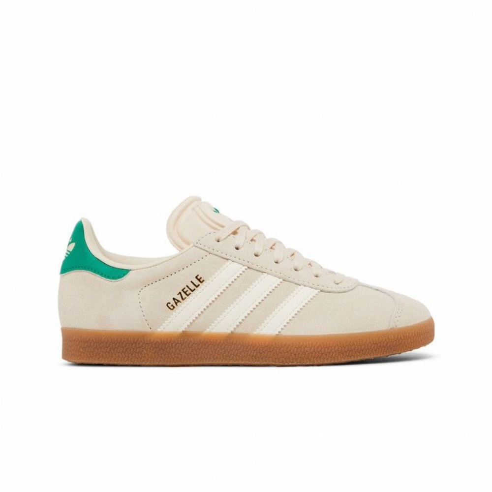 Adidas Gazelle Beige and Green Sneakers